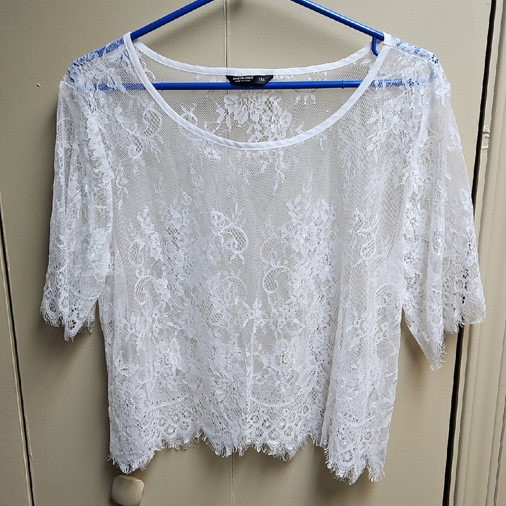 29. White Lace Blouse - MULTI SIZE Shein